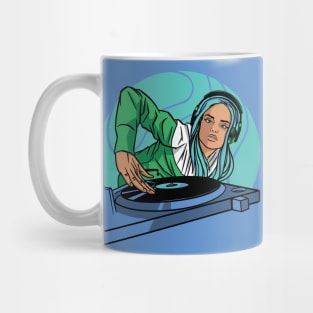 Female DJ Cartoon Mug